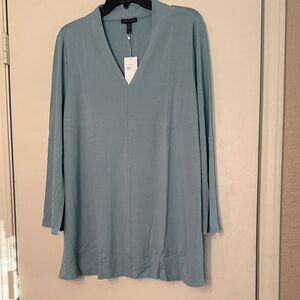 Eileen Fisher Light Aqua Crewneck Top